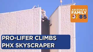 Pro-life activist climbs 40-story Chase Tower in downtown Phoenix