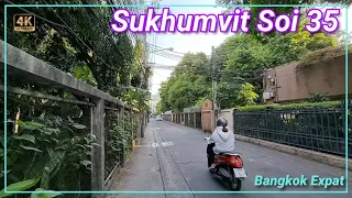 Bangkok Sukhumvit Soi 35 🇹🇭 Thailand 4K Em Quartier Phrom Phong BTS