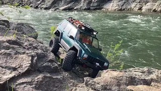 Axial SCX10Ⅱ Jeep Cherokee XJ on Ishikiri Rock in Sapporo Japan