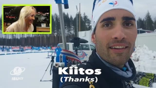 Kaisa discovers how much Finnish can the biathlon family speak