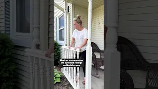 Full Curb Appeal Update: Do It Yourself Front Porch Columns and Front Door Upgrade