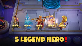 5 COST ONLY, 5 LEGENDARY HERO 3STAR 🌟🌟🌟| MAGIC CHESS !! META COMMANDER‼️