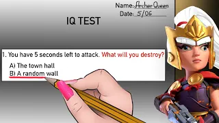 WHAT IF CLASH OF CLANS TROOPS HAD AN IQ TEST?