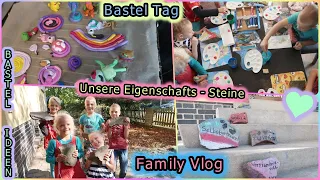 Basteltag bei der Großfamilie ❤️| Allein mit 8 kindern |Eigenschafts-Steine |Ordnung im Kühlschrank