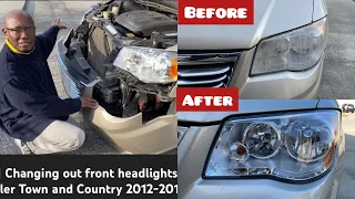 PT 2 | Changing out front headlights -Installation | Chrysler Town and Country 2012-2015