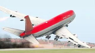 World's Heaviest B747 Pilot Got Fired After This Terrible Take Off | XP11
