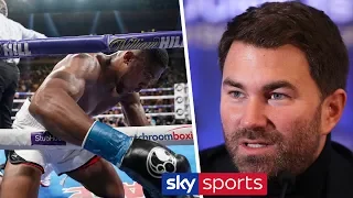 Eddie Hearn dismisses the rumour that Anthony Joshua had a panic attack after being KO'd in sparring