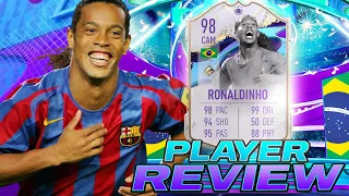 DOUBLE 5⭐️!! 98 COVER STAR ICON RONALDINHO SBC PLAYER REVIEW - FIFA 23 ULTIMATE TEAM