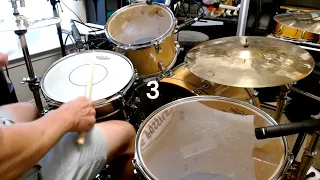 Neil Peart's intro to "Digital Man" on a 4 piece kit!