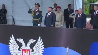 Victory Parade in Donetsk 9 May 2021 Donetsk Anthem