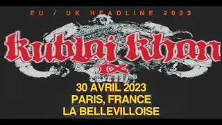 KUBLAI KHAN TX  (Us)  Live Paris, La Bellevilloise  30 04 2023