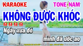 Karaoke Không Được Khóc Nhạc Trẻ 8x 9x Tone Nam Gm | Nhạc Sống Phi Long