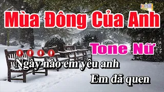 Mùa Đông Của Anh Karaoke Tone Nữ Nhạc Sống | Nguyễn Linh