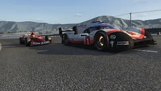 F1 Ferrari F2004 Schumacher Onboard vs Porsche 919 Hybrid Evo vs Aston Martin Valkyrie AMR Pro