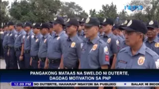Duterte  promises higher salary to the police