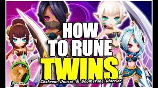 SUMMONERS WAR : How To Rune TWINS (Chakram Dancer & Boomerang Warrior)