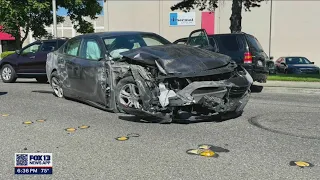 Tukwila police arrest teen who crashed a stolen car while eluding police | FOX 13 Seattle