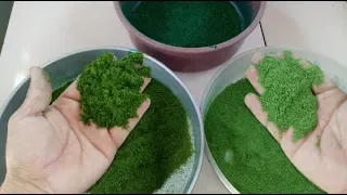 Como fazer grama para maquete 3 cores diferentes