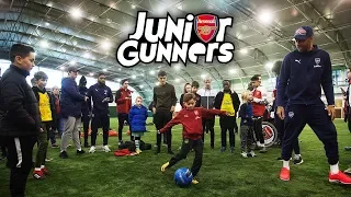 Junior Gunners meet Arsenal players | Target practice, buzz wire & curling competition