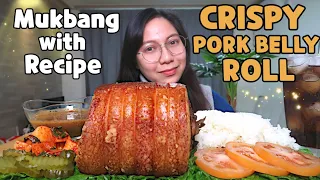 CRISPY PORK BELLY ROLL MUKBANG | Mukbang Philippines | Chef Obang | Collab w/ @miramj6657