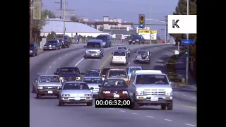 1990s Los Angeles Traffic on Freeway 405, Busy Road