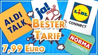 Der BESTE Discount-Tarif für 7,99 Euro! 📲 Aldi Talk, Lidl Connect etc.