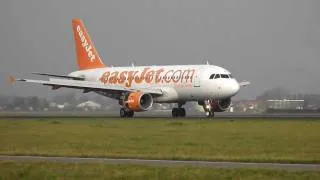 EasyJet Airbus A319 landing Amsterdam Schiphol - 5