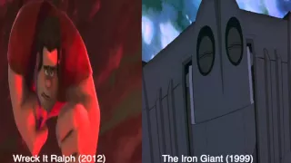 The Iron Giant/Wreck It Ralph Sacrifice Scene Comparison