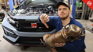 WATCH THIS VIDEO BEFORE YOU INSTALL DOWNPIPE/FRONT PIPE! **FK8 TYPE-R**