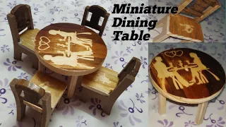 Miniature | Miniature Dining table Unboxing | Miniature Set|Miniature Wooden set |Tiny Wooden table