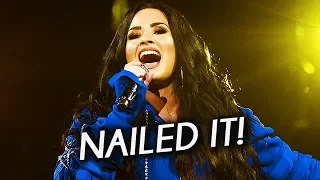 Demi Lovato Hitting HIGH NOTES With A RELAXED Face!