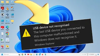 How To Solve USB Device Not Recognized Fix | USB Device Not Recognized in Windows 11/10