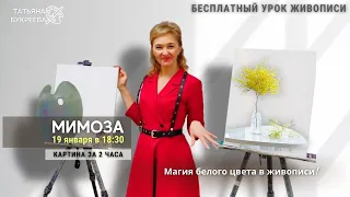 Мимоза. Магия белого цвета в живописи. Открытый мастер-класс по живописи с Татьяной Букреевой.