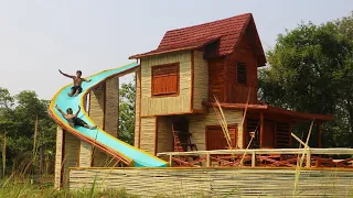 [Part end] Update The Resort! Build Amazing Swimming Pool & Flyover Water Slide Around Bamboo Resort