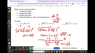 Radical Equations p. 17