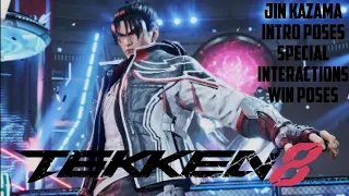 TEKKEN 8 | Jin Kazama Intro Poses | Special Interactions | Win Poses