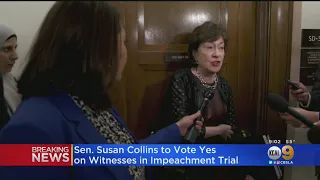 Collins Breaks With GOP On Witnesses But Alexander Says He Will Vote No