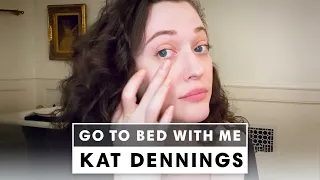 Kat Dennings' Dewy Complexion Nighttime Skincare Routine | Go To Bed With Me | Harper's BAZAAR