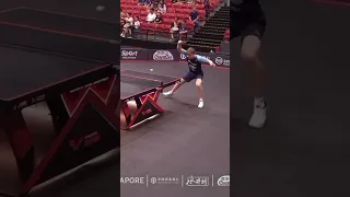 Truls Moregardh another perfect body mechanism while forehand topspin