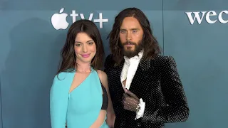 Anne Hathaway, Jared Leto attend Apple's "WeCrashed" season one red carpet premiere in Los Angeles