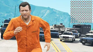 Escaping 100 Star WANTED LEVEL In GTA 5!