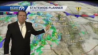 Showers likely across New Mexico then stronger winds