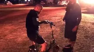 Phil Anselmo rides a scooter