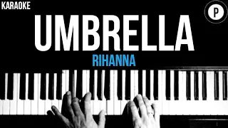 Rihanna - Umbrella Karaoke SLOWER Acoustic Piano Instrumental Cover Lyrics