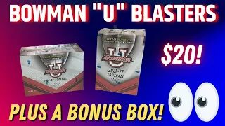 2021-22 Bowman University Football Blasters (X2) Plus A Bonus Box! Chucks Cheap A$$ Rips!