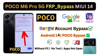 #suraj POCO M6 Pro 5G FRP BYPASS (Without PC) | Android 13/14 _ NEW METHOD google account remove..