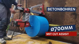 "Betonbohren Ø700mm" | Hilti DD500 | CutAssist | Kläranlage |