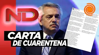 La carta de Alberto Fernández a un mes de cuarentena