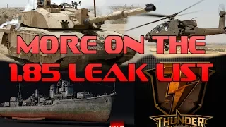 More on the 1.85 leak list - War Thunder Weekly News