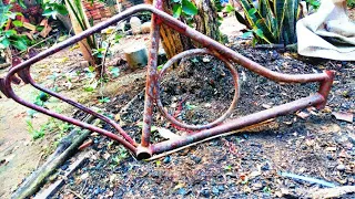 RUSTY BIKE FRAME RESTORATION OLD TO NEW